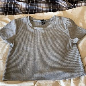 Grey crop top